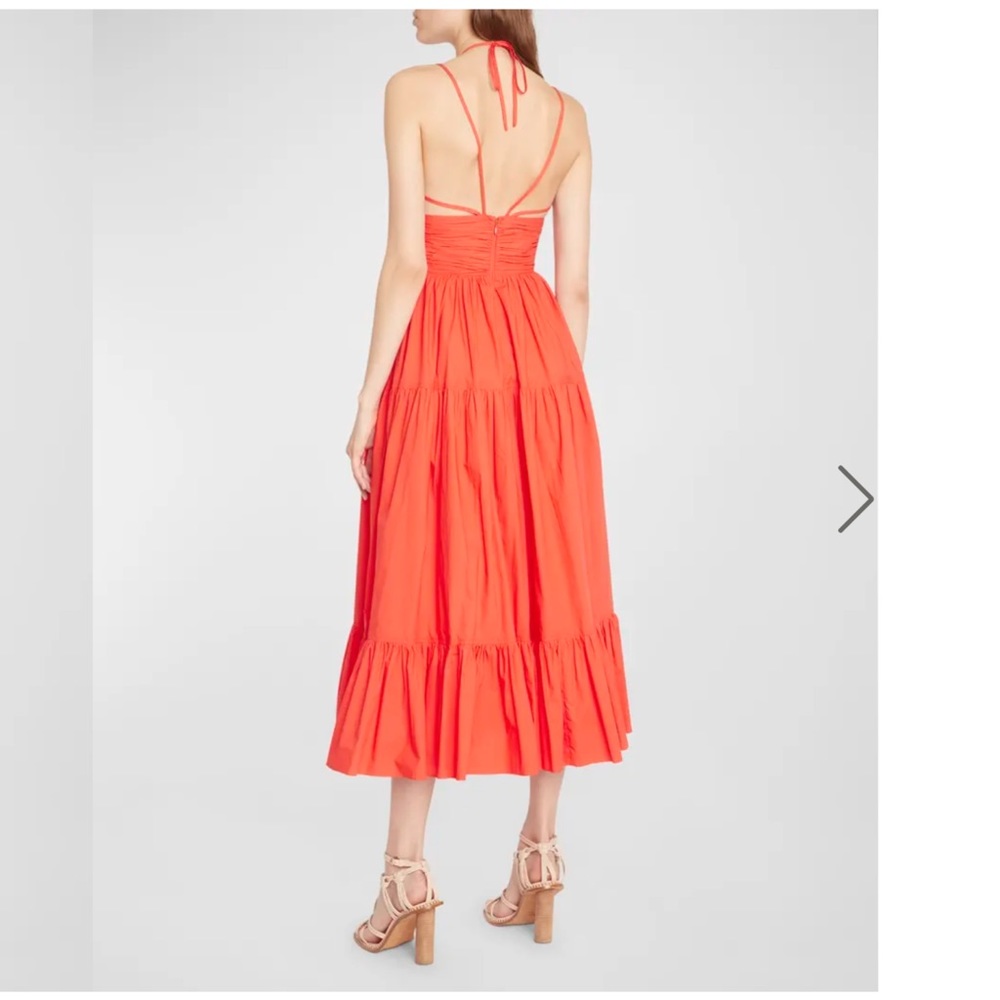 Ulla Johnson Phoebe Cutout Tiered Halter Midi Dress - Picture 2 of 13
